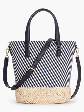 Talbots Corded Stripe Bucket Bag